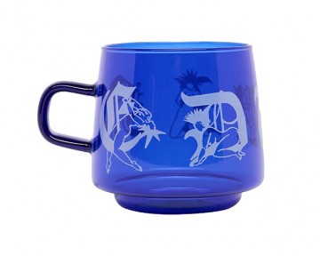 Edwin glass coffee cup blue kinbaku i03594001k106 links