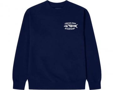 Edwin monsieur sakana sweat maritime blue i0364080dm6703 voorkant