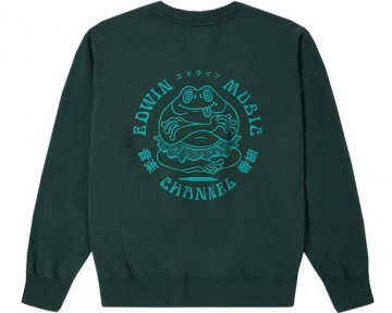 Edwin music club sweat green gables i0358073f96703 achterkant