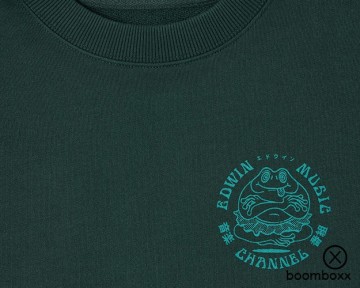 Edwin music club sweat green gables i0358073f96703 voorkant zoom