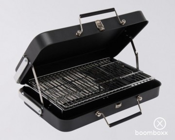 Edwin portable bbq stainless steel black i033706890006 open 2