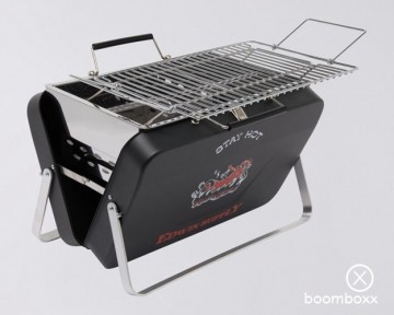 Edwin portable bbq stainless steel black i033706890006 open