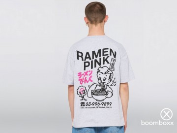 Edwin ramen pink t shirt grey marl i036627df6703 fotoshoot