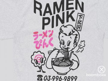 Edwin ramen pink t shirt grey marl i036627df6703 zoom backprint