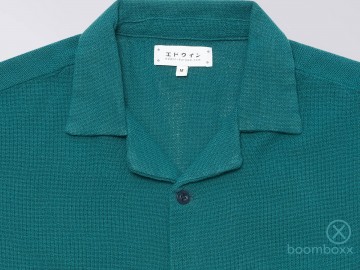 Edwin saga shirt mediterranea garment wash i0365693ro6703 zoom kraag