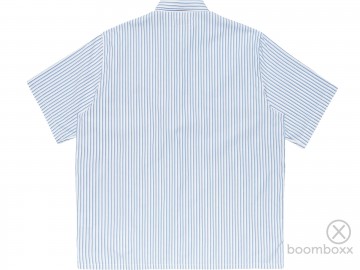 Edwin toledo shirt ss striped poplin white blue i0265530iy6703 achterkant
