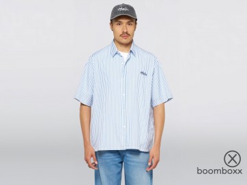 Edwin toledo shirt ss striped poplin white blue i0265530iy6703 fotoshoot