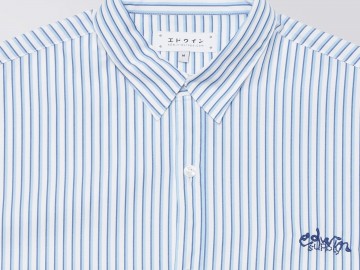 Edwin toledo shirt ss striped poplin white blue i0265530iy6703 zoom 2