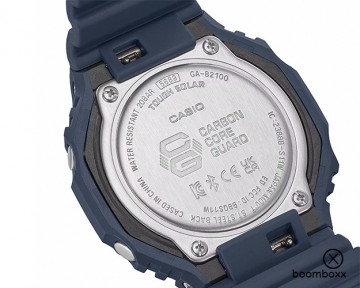 G shock ga b2100 1aer blauw horloge achterkant