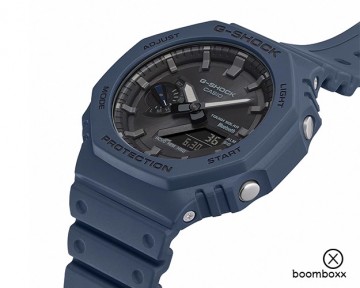 G shock ga b2100 1aer blauw horloge zijkant