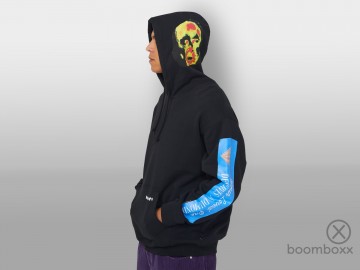 Gimme the loot po hoodie black pf00805 black fotoshoot 3