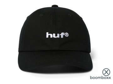 Huf 89 embroidery 6 panel hat black white ht00935 bkwht voorkant