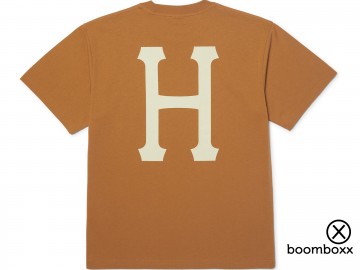 Huf classic h t shirt brown sugar cream ts02761 achterkant