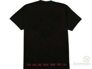 Huf flight path ss tee black ts02619 black achterkant