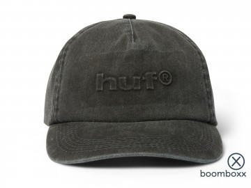 Huf pacific wash 5 panel hat black ht00927 black voorkant