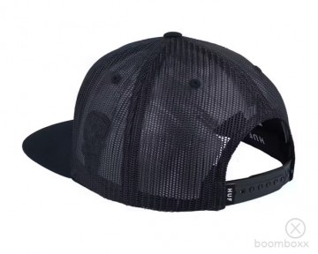 Huf remio wavy trucker cap black ht00730 black backside