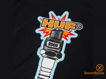 Huf spark it up t shirt black ts02621black zoom 2