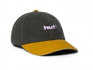 Huf two tone 89 washed 6 panel hat black ht00933 black rechts