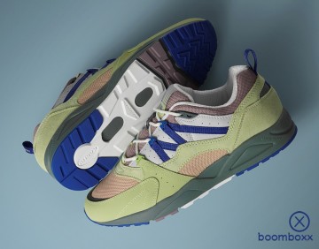 Karhu fusion 2 shadow lime amparo blue f804175 sneaker fotoshoot