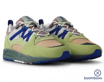 Karhu fusion 2 shadow lime amparo blue f804175 sneaker pair