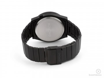 Komono ray solid black horloge kom w4401 achterkant