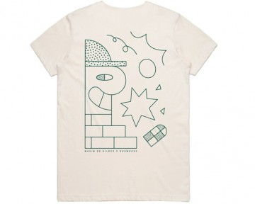 Maxim de gilder x boomboxx tee vintage white bmbx21 msdgldr backprint