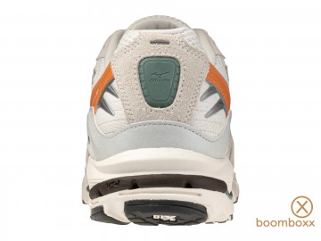 Mizuno wave rider 10 snow white dawn blue sun baked d1ga261101 achterkant