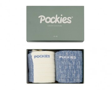 Pockies 2 pack chunky socks blue 2p bbcs box