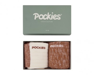 Pockies 2 pack chunky socks brown 2p tcptcs box