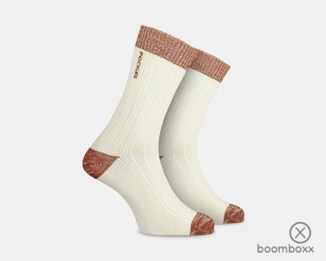 Pockies 2 pack chunky socks brown 2p tcptcs pair white brown