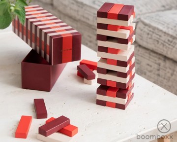 Printworks tumbling tower spel pink red 399028 fotoshoot