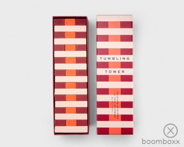 Printworks tumbling tower spel pink red 399028 package