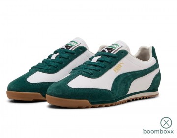 Puma arizona retro white dark myrtle 40235304 sneaker pair