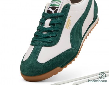Puma arizona retro white dark myrtle 40235304 sneaker zoom front
