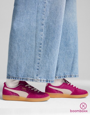 Puma palerma vintage magenta gleam frosted ivory 39684107 on feet