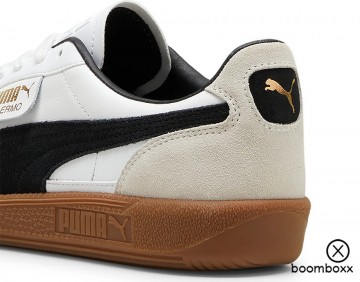 Puma palermo lth white vapor gray gum 39646401 sneaker zoom front