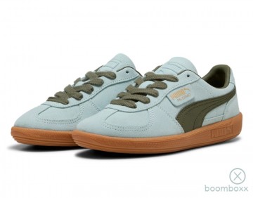 Puma palermo peaceful blue loden green 39646351 sneaker pair