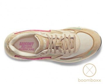 Saucony 3d grid hurricane premium cream pink s70670 5 on top
