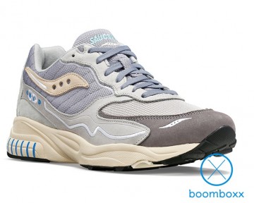 Saucony 3d grid hurricane premium gray cream s70670 6 side