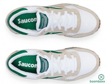 Saucony dxn trainer white green s70757 28 sneaker pair ontop