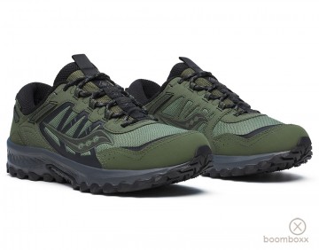 Saucony grid peak gtx forest black s70849 2 sneaker pair