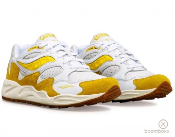 Saucony grid shadow 2 white yeloow s70813 1 sneaker pair