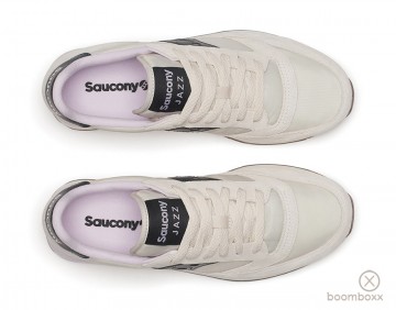 Saucony jazz original cream black s1044 713 sneaker pair ontop