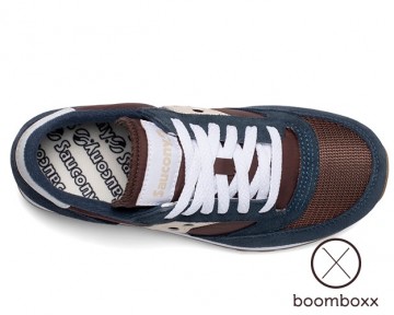 Saucony jazz original vintage navy mahogony tan s60368164 sneaker inside
