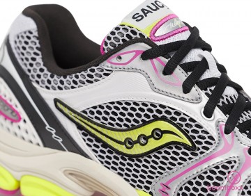 Saucony progrid triumph 4 white fluo s70704 14 sneaker zoom voorkant