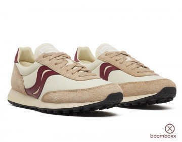 Saucony trainer 80 original beige burgundy s70883 2 sneaker pair