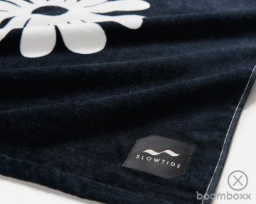 Slowtide botanical balance beach towel black strp010 photoshoot