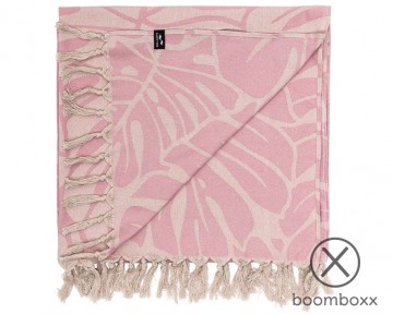 Slowtide tarovine rose turkish towel st341 folded 2