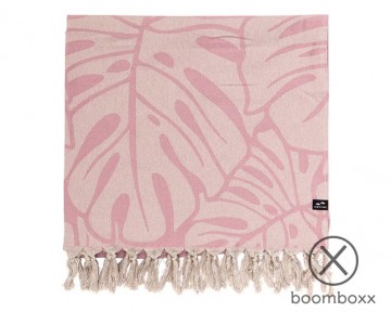 Slowtide tarovine rose turkish towel st341 folded