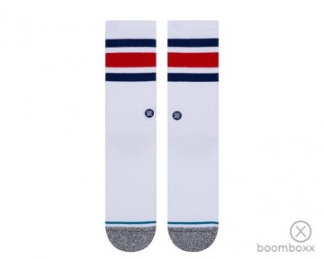 Stance boyd st crew sock blue red a55620bosblue pair